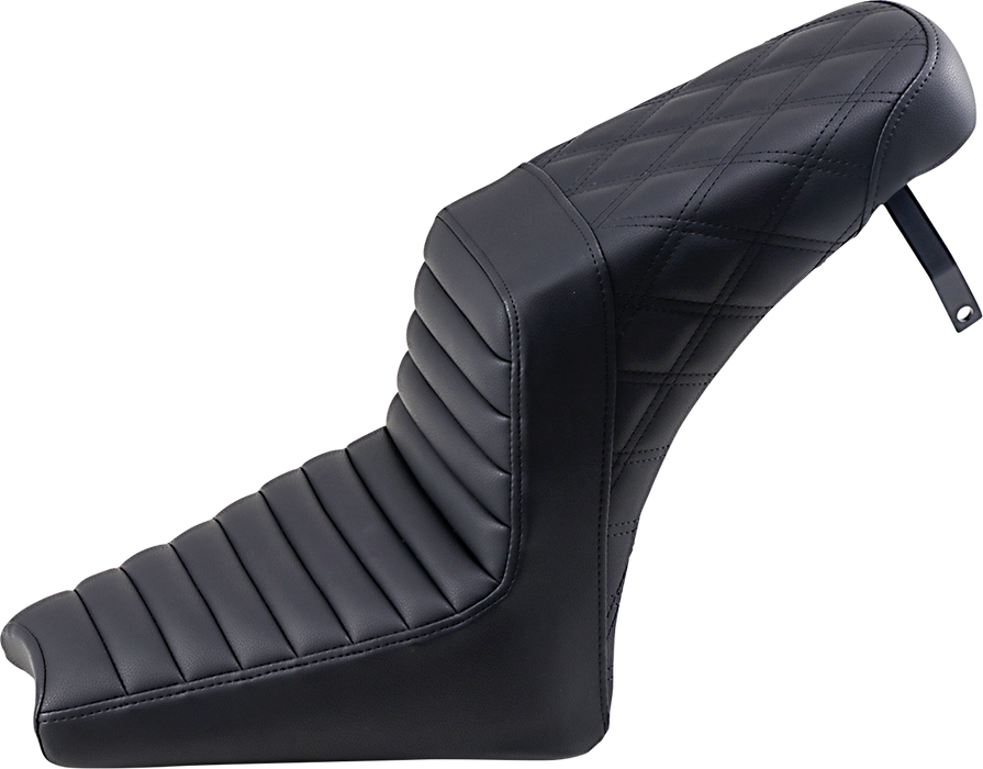 Step-Up Seat - Front Tuck-n-Roll/Rear Lattice Stitch - Black - Scout '18-'24