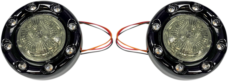 Bullet Turn Signal 1157 - Black - Smoke Lens
