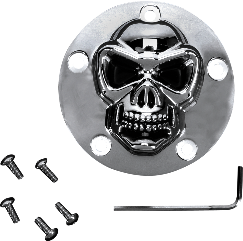3-D Skull Points Cover - Twin Cam