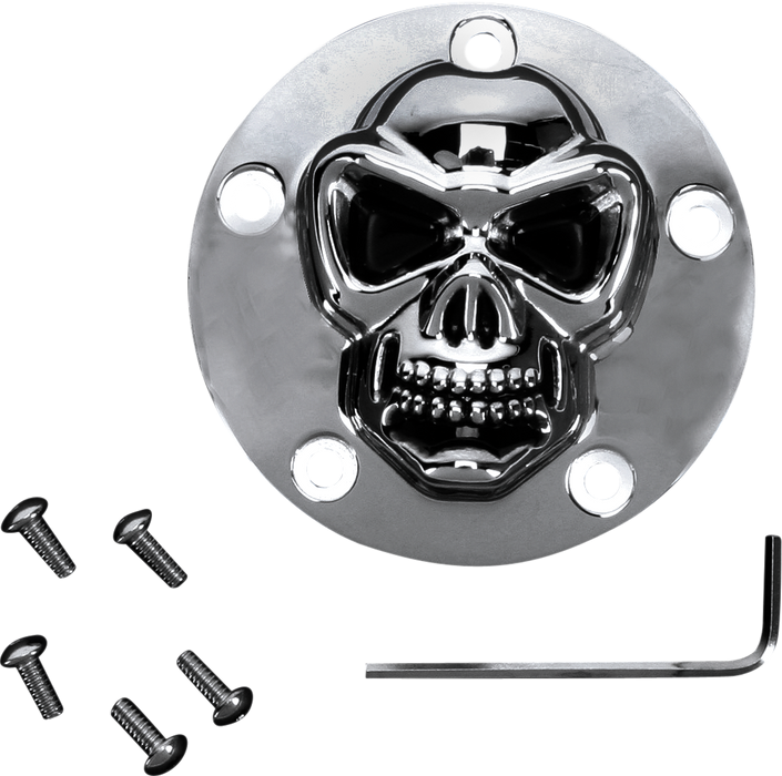 3-D Skull Points Cover - Twin Cam
