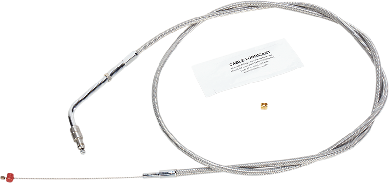 Stainless Steel Throttle Cable - +8" - '02-'07 Touring