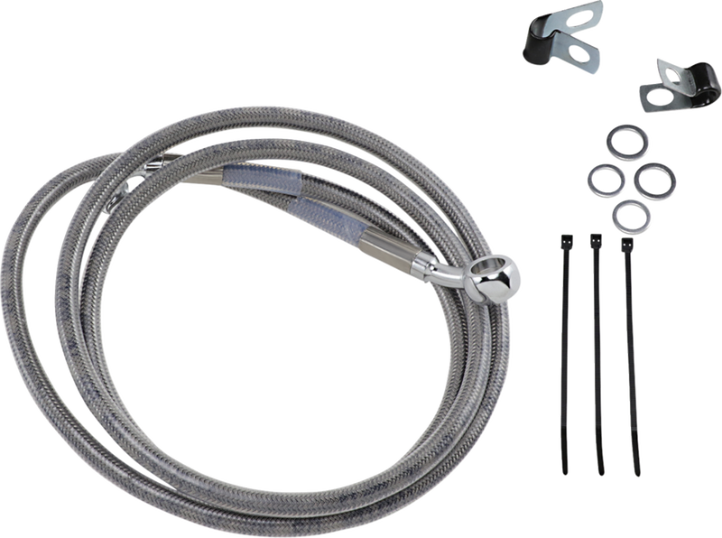Brake Line - Front - +10" - Stainless Steel