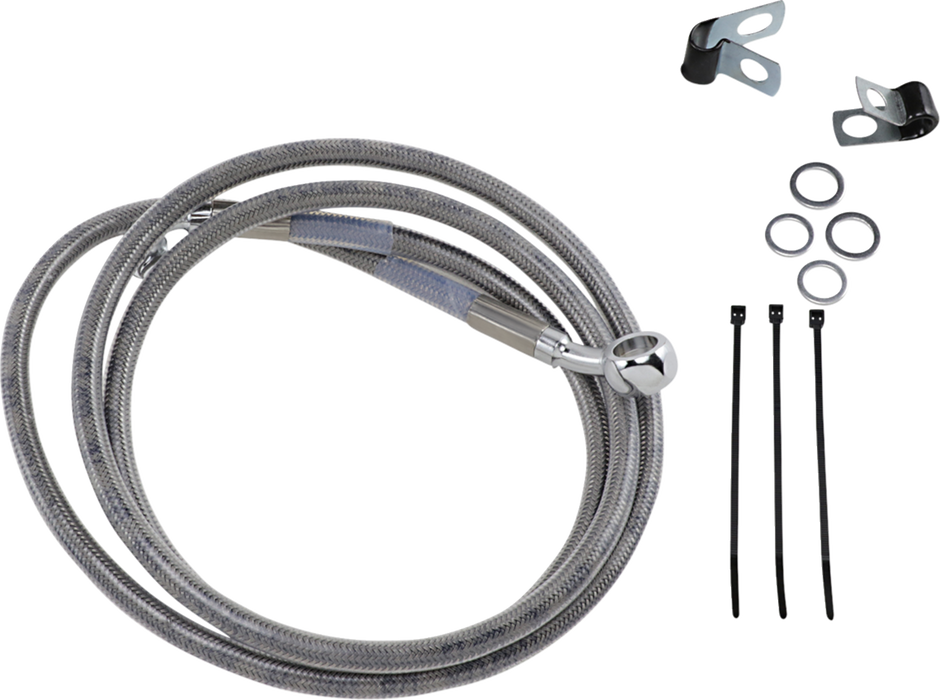 Brake Line - Front - +10" - Stainless Steel