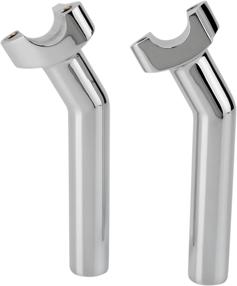 Forged Aluminum Handlebar Risers - Pullback - 6-1/2" - Chrome