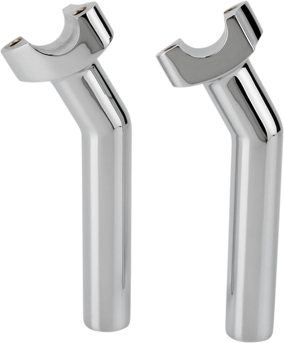 Forged Aluminum Handlebar Risers - Pullback - 6-1/2" - Chrome