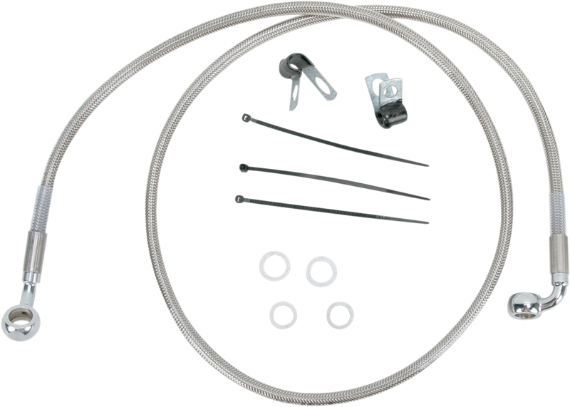 Brake Line - Front - +4" - Stainless Steel
