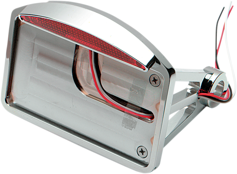 Side Mount Taillight/License Plate Mount - Flat Horizontal - Half-Moon