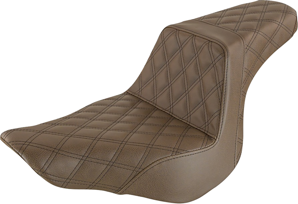 Step-Up Seat - Full Lattice Stitch - Brown