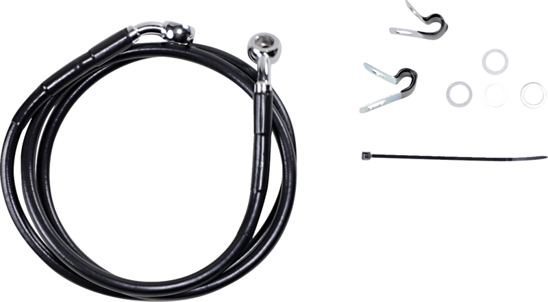 Brake Line - Front - Black - +6" - XL