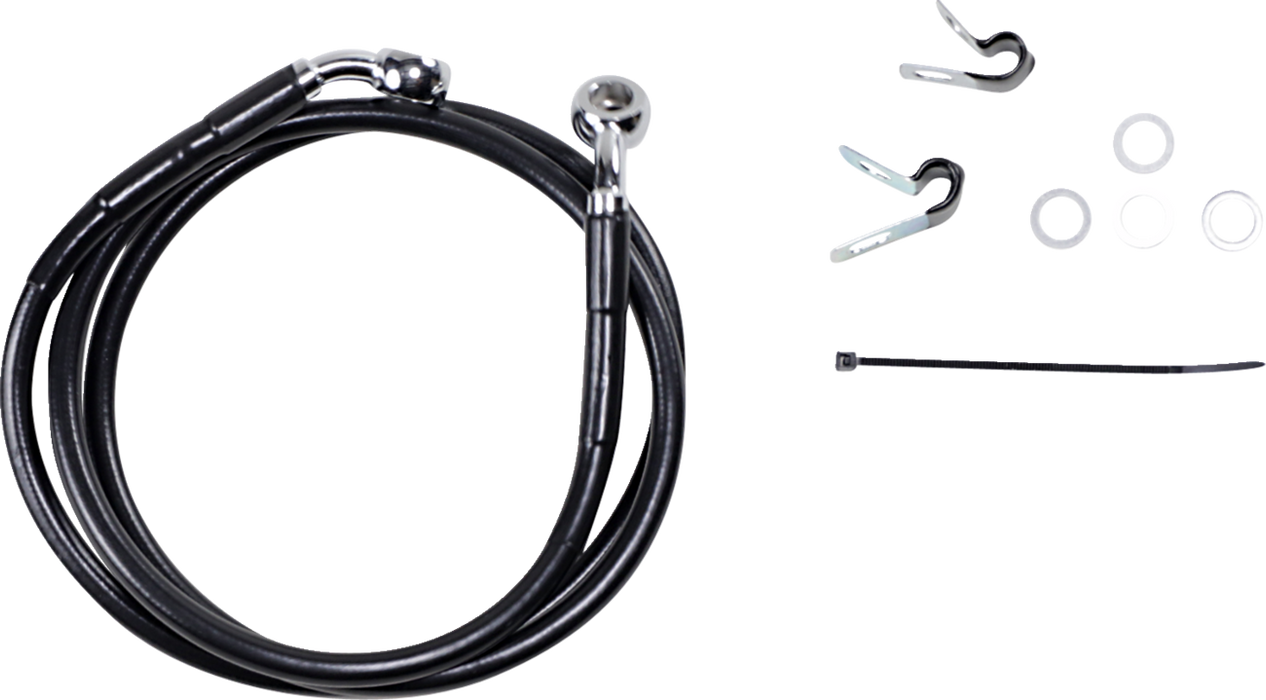 Brake Line - Front - Black - +6" - XL