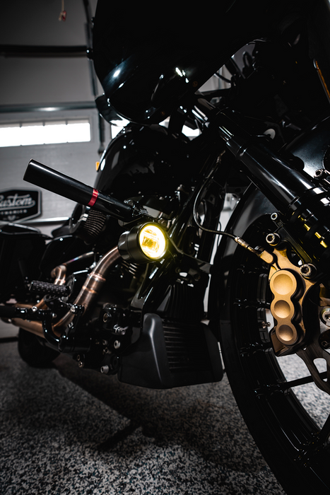 Fog Light - Black - Yellow Lens - Universal