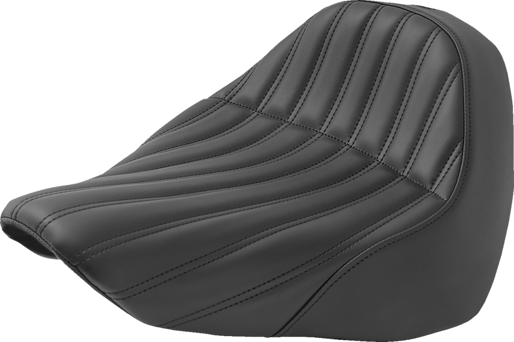Knuckle Solo Seat - Ribbed - Black - FL/FX '18-'24