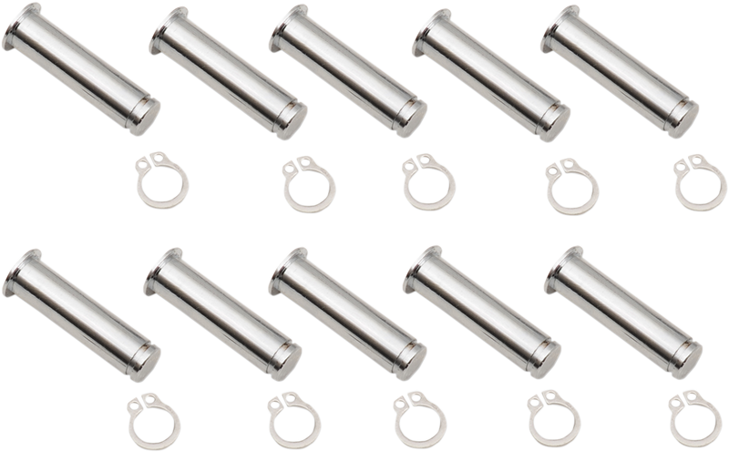 Pivot Pin/Clip Kit - Lever - 10 Pack - Chrome