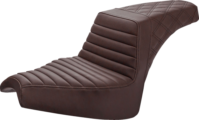 Step-Up Seat - Front Tuck-n'-Roll/Rear Lattice Stitch - Brown - Chief