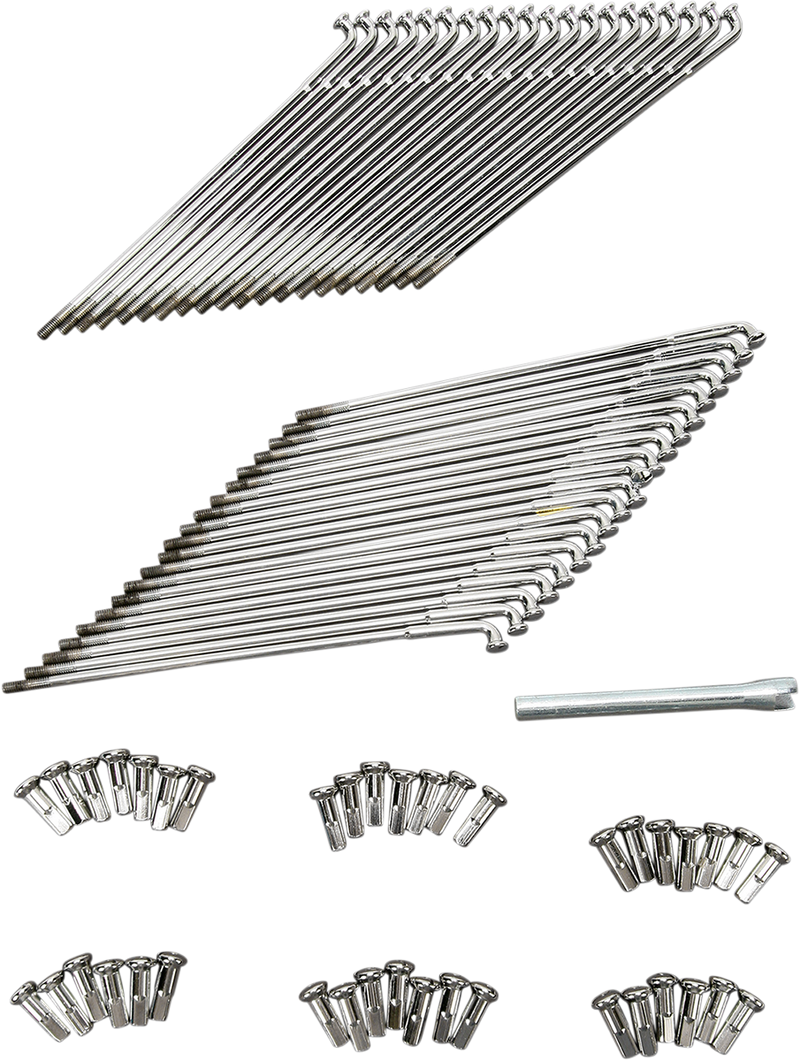 Spoke Set - Drop Center - Front - Chrome - 19"