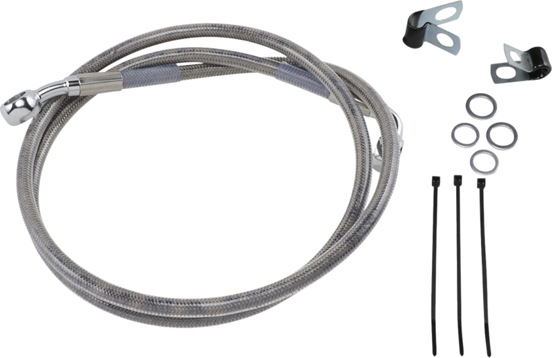 Brake Line - Front - +2" - Stainless Steel