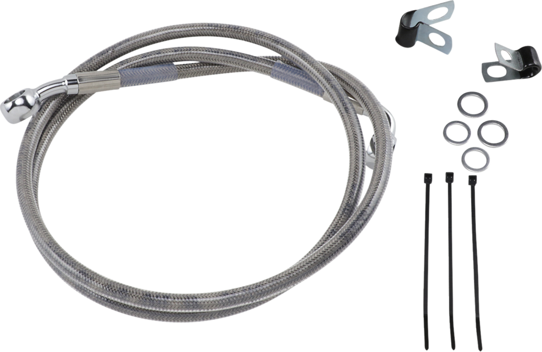 Brake Line - Front - +2" - Stainless Steel