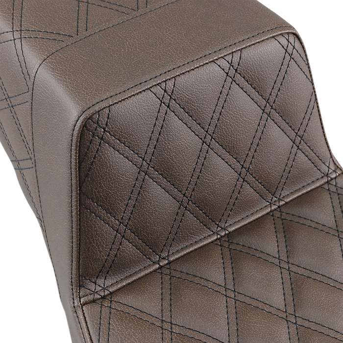 Step-Up Seat - Full Lattice Stitch - Brown