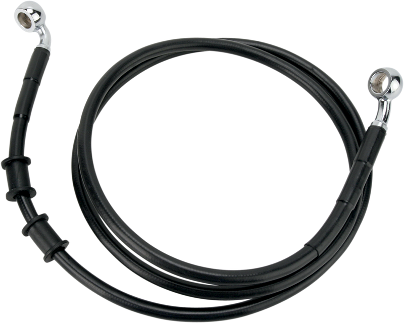 Brake Line - Front - Black - +4" - FXDB '08-'17