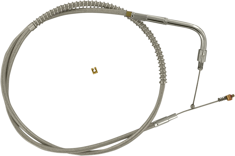 Stainless Steel Idle Cable - +6" - '06-'17 Dyna