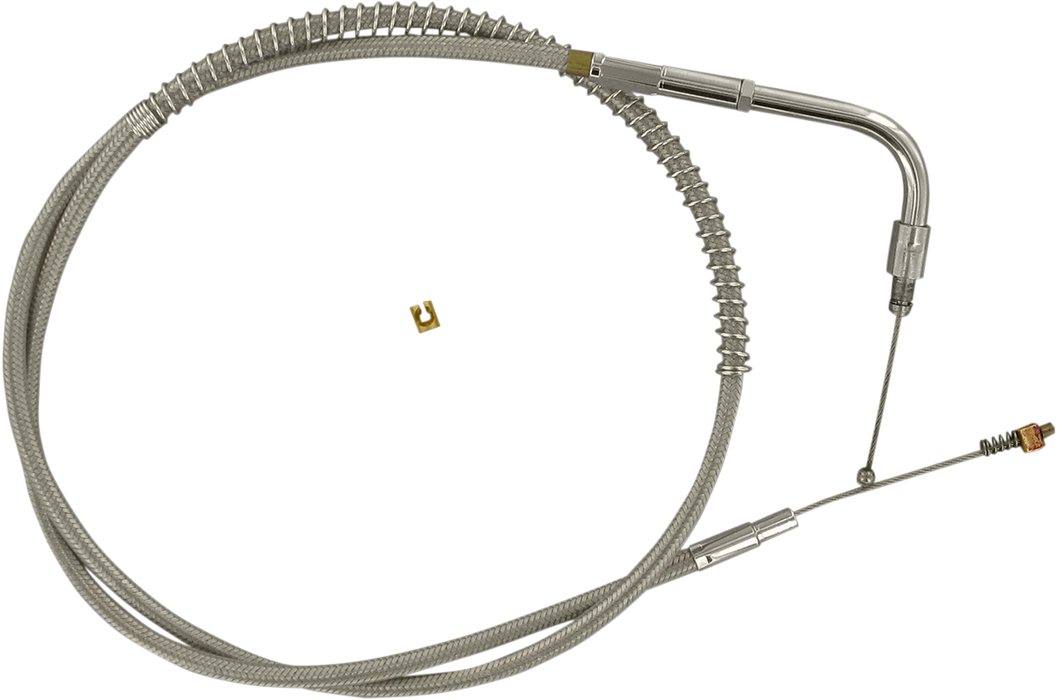 Stainless Steel Idle Cable - +6" - '06-'17 Dyna
