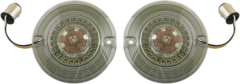 CUSTOM DYNAMICS AMBER/WHITE TURN SIGNAL INSERTS (FLAT)