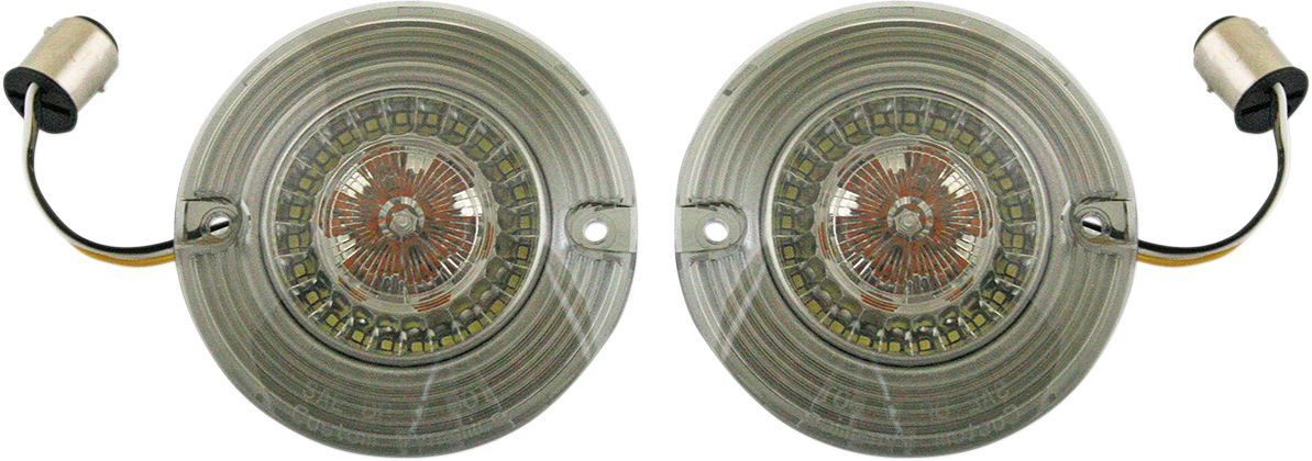 CUSTOM DYNAMICS AMBER/WHITE TURN SIGNAL INSERTS (FLAT)