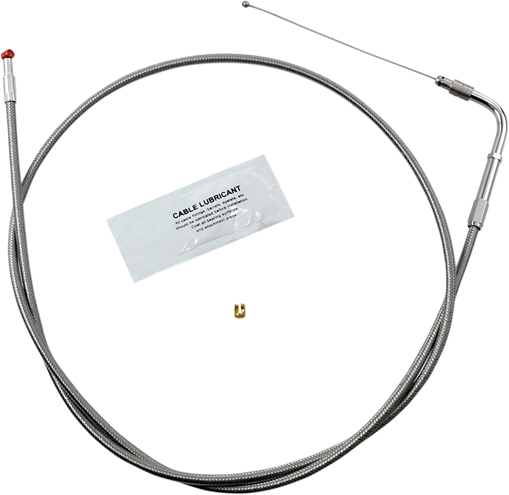 Stainless Steel Throttle Cable - +10" - '03-'07 FLH