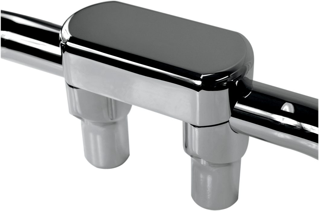 Handlebar Riser & Top Clamp Kit - 3" - Big Buffalo - Chrome