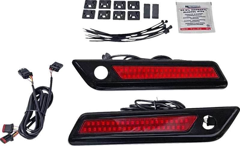 Latch Light - Saddlebag - Dual Color - Red - Black