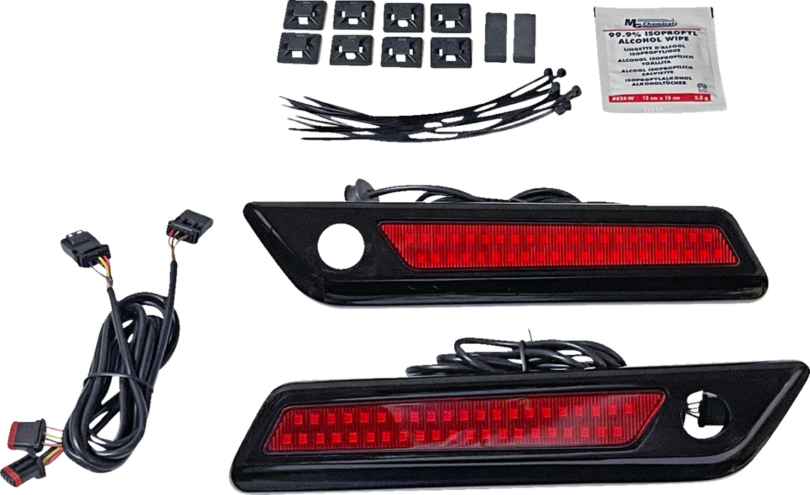 Latch Light - Saddlebag - Dual Color - Red - Black