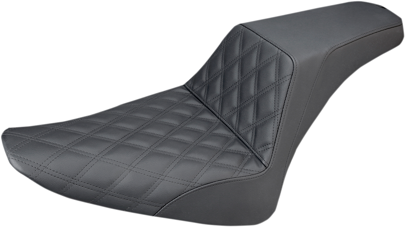 Step-Up Seat - Front Lattice Stitch - Black - FLS