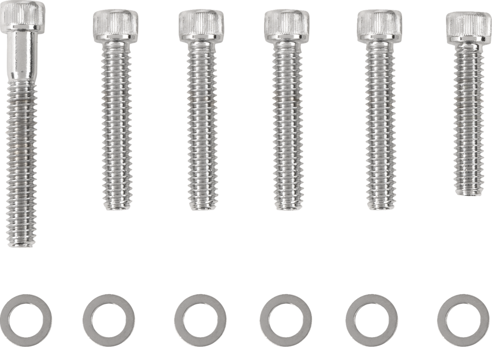 Bolt Kit - Cam Cover - Knurled - Chrome - '93-'00 Harley-Davidson