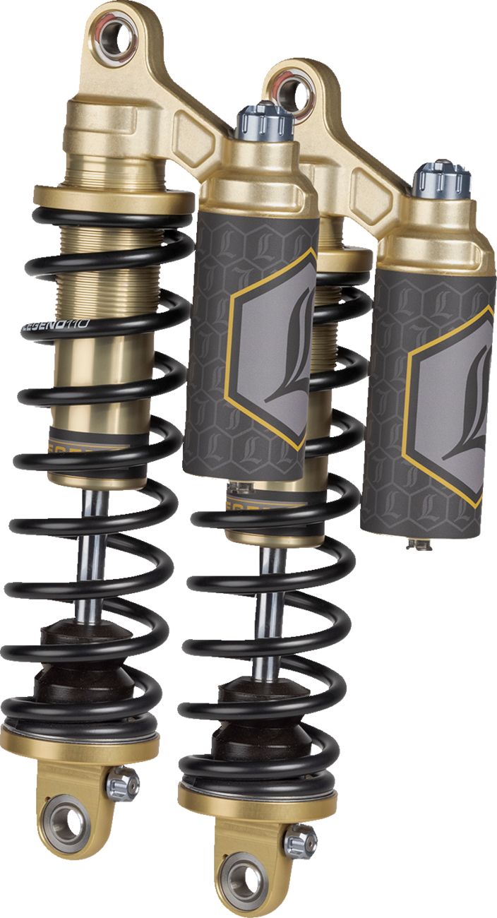 REVO ARC Piggyback Shocks - 14" - Standard - Gold - '04-'22 Sportster