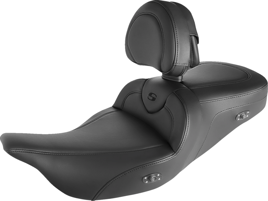 Roadsofa™ Seat - Heated - w/ Backrest - Black Stitching - FLH/FLT '08-'24