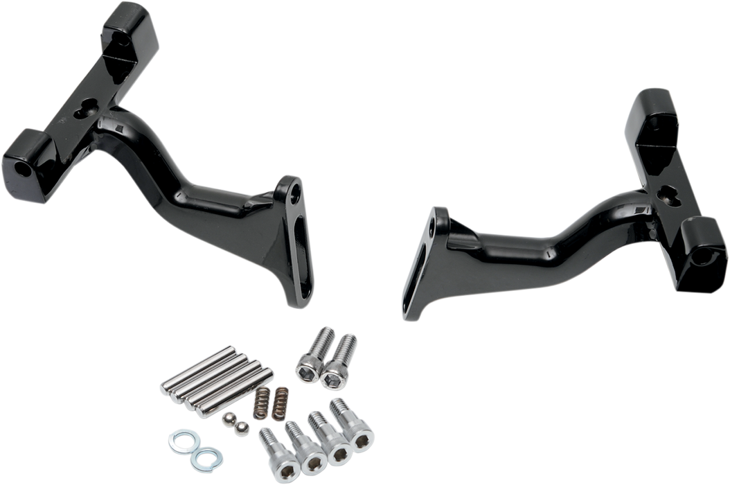 Passenger Footboard Mount - Black - Raised