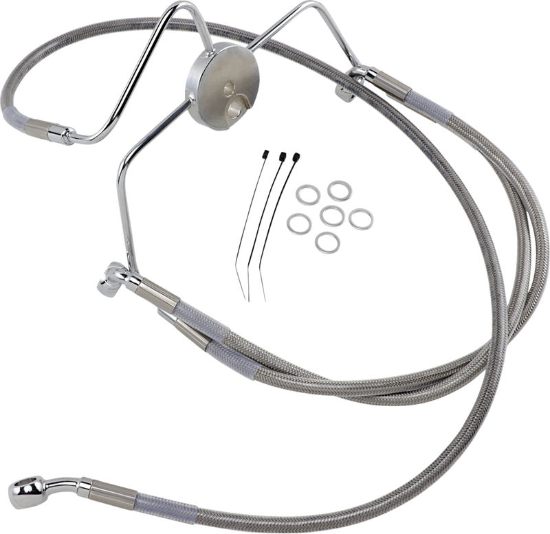 Brake Line - Front - +6" - Stainless Steel