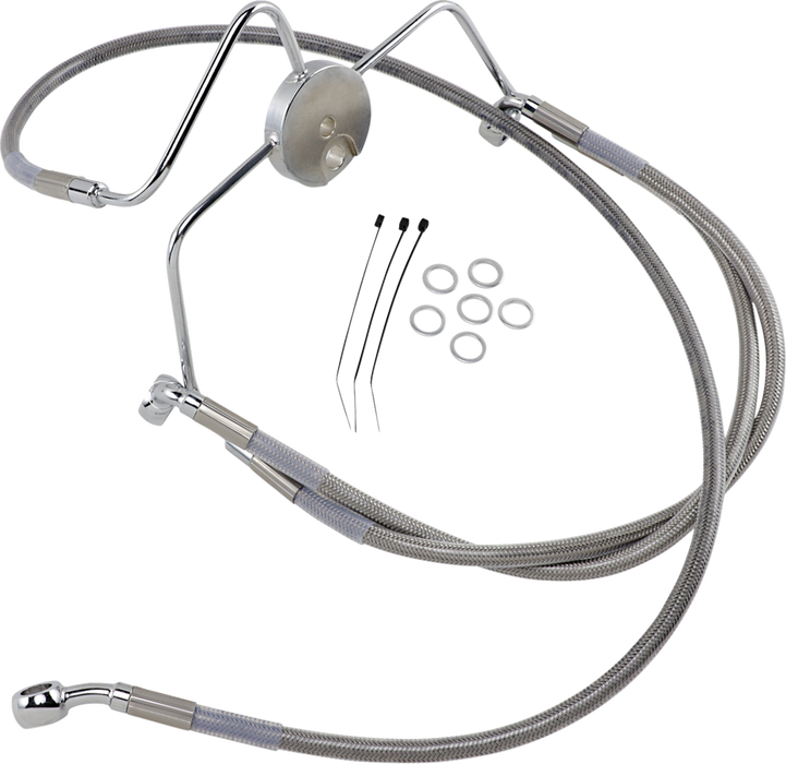 Brake Line - Front - +6" - Stainless Steel