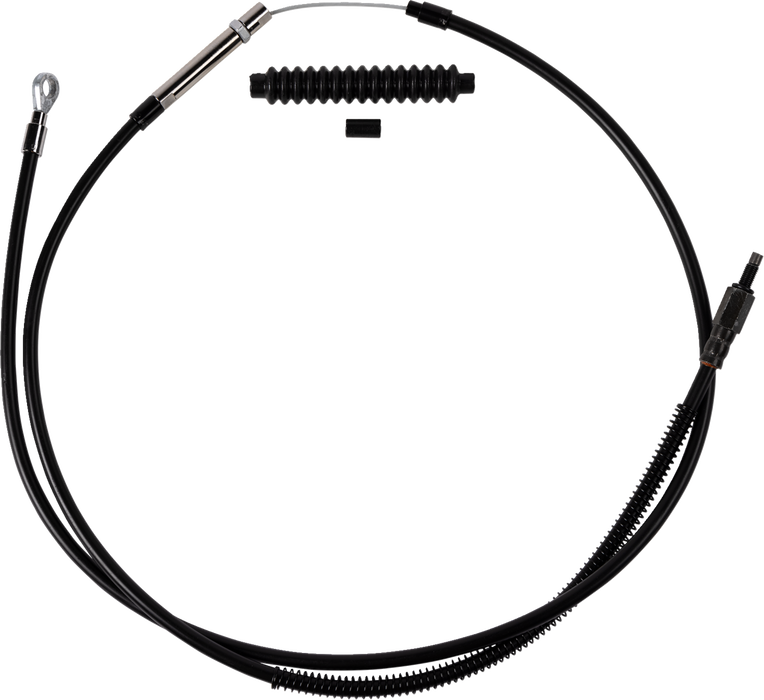 High-Efficiency Black Vinyl Clutch Cable - +6" Size