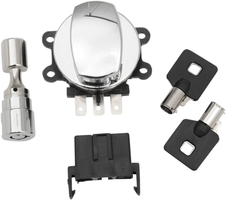 Side Hinge Ignition Switch with Fork Lock - Chrome