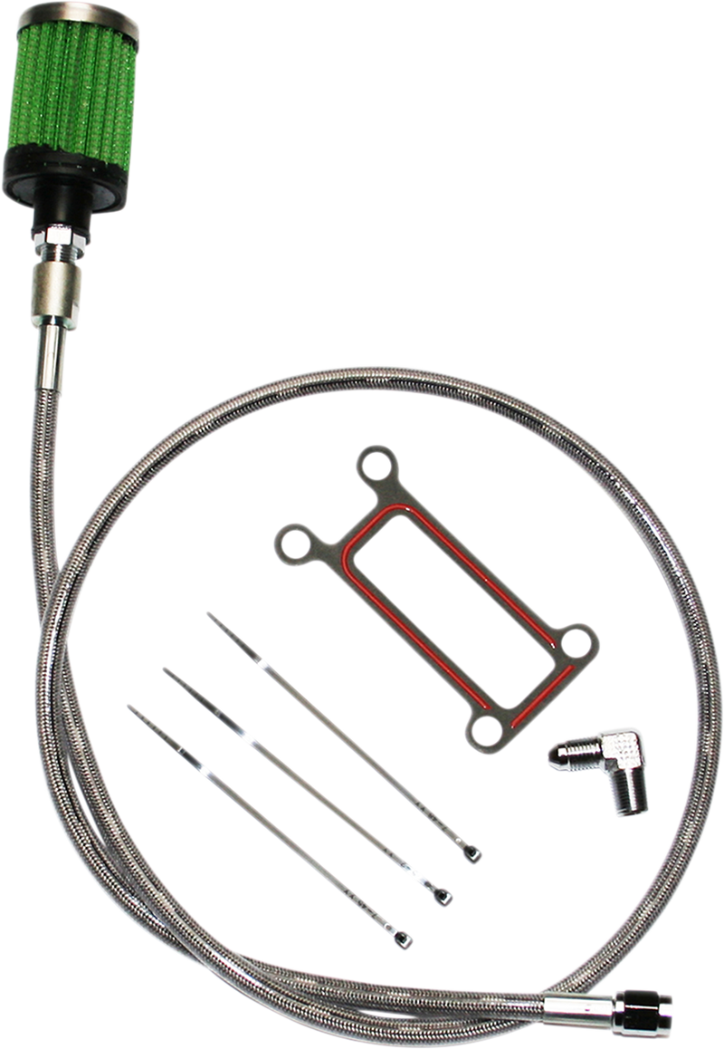 Oil Tank Breather Kit - Stainless - 99'-01' Touring
