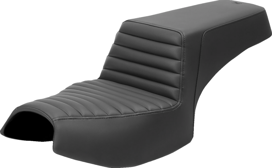 Step-Up Seat - Front Tuck-n'-Roll/Rear Smooth - Black - Challenger