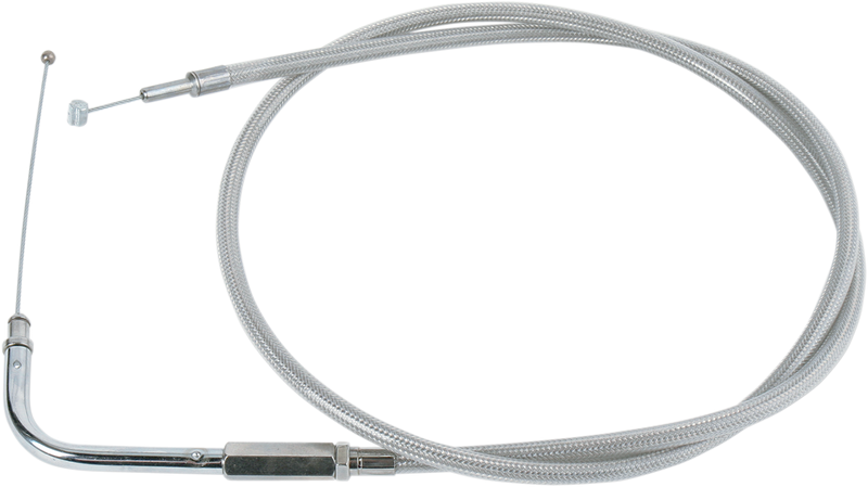 Stainless Braided Throttle Cable - 39-1/2"