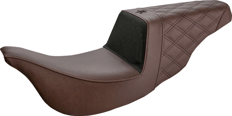 Unknown Industries Seat - Carbon Fiber/ Gripper/Rear Lattice Stitch - Brown - FL '08-'23
