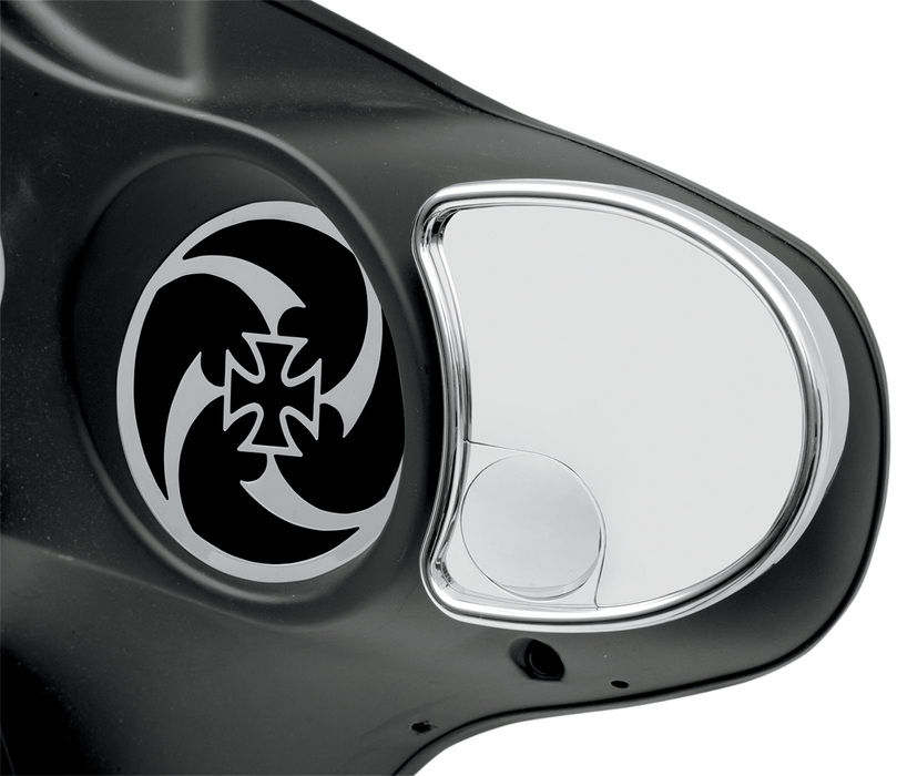 Mirror - Side View w/Blind Spot - Half-Moon - Chrome