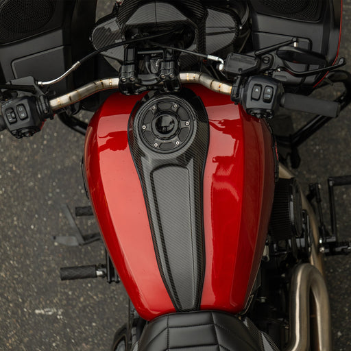 Carbon Fiber Tank Dash installed on 2024 Road Glide