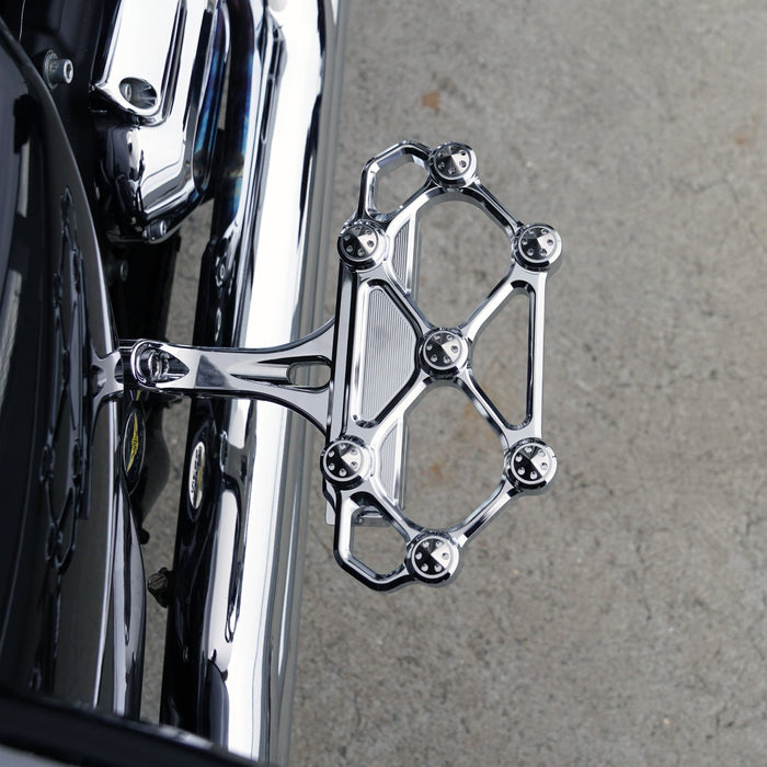 Diamond Passenger Floorboards, Chrome