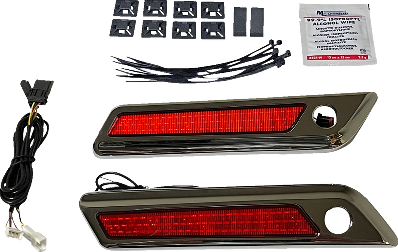 Latch Light - Saddlebag - Red - Chrome