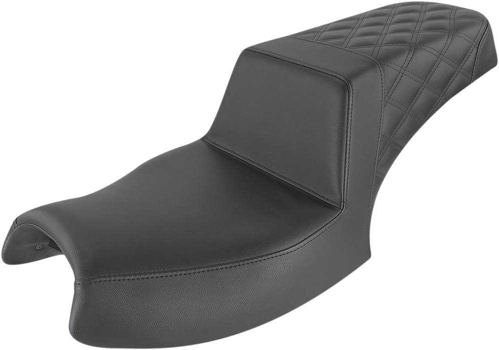 Step-Up Seat - Front Smooth/Rear Lattice Stitch - Black - Challenger