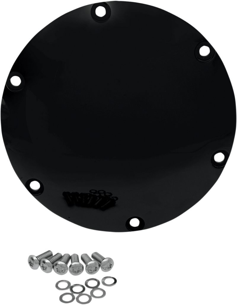 Derby Cover - Gloss Black - 6 Hole - '04-'22 Sportster